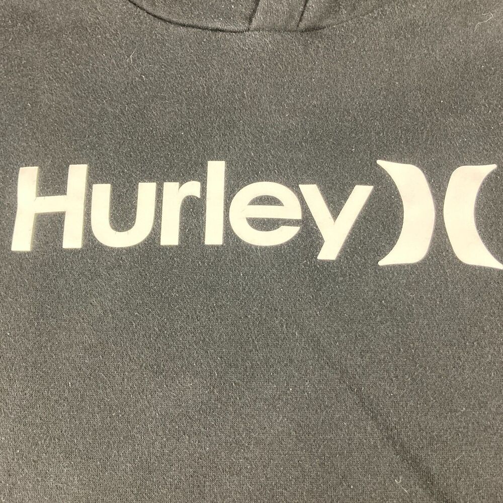 Hurley Hoodie Boys XL 18/20 Black Logo Pullover Sweatshirt Youth Skate Surf
